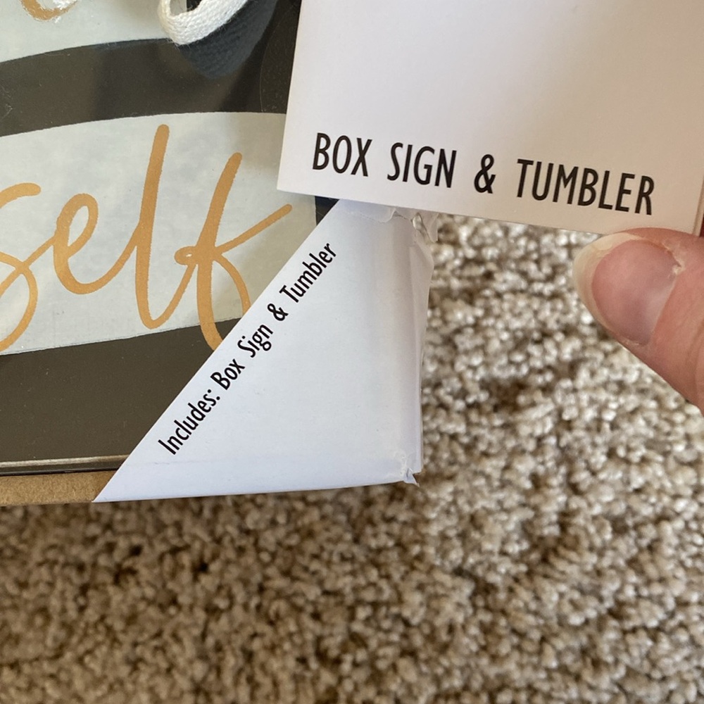 Celebrate box sign and tumbler NWT - Picture 4 of 4